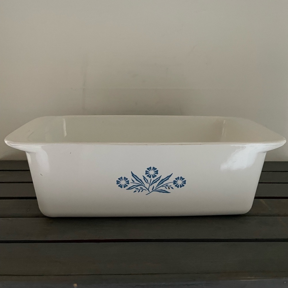 Vintage Corning Ware Blue Cornflower 2 Quart Loaf Pan  P-315 9x5x3